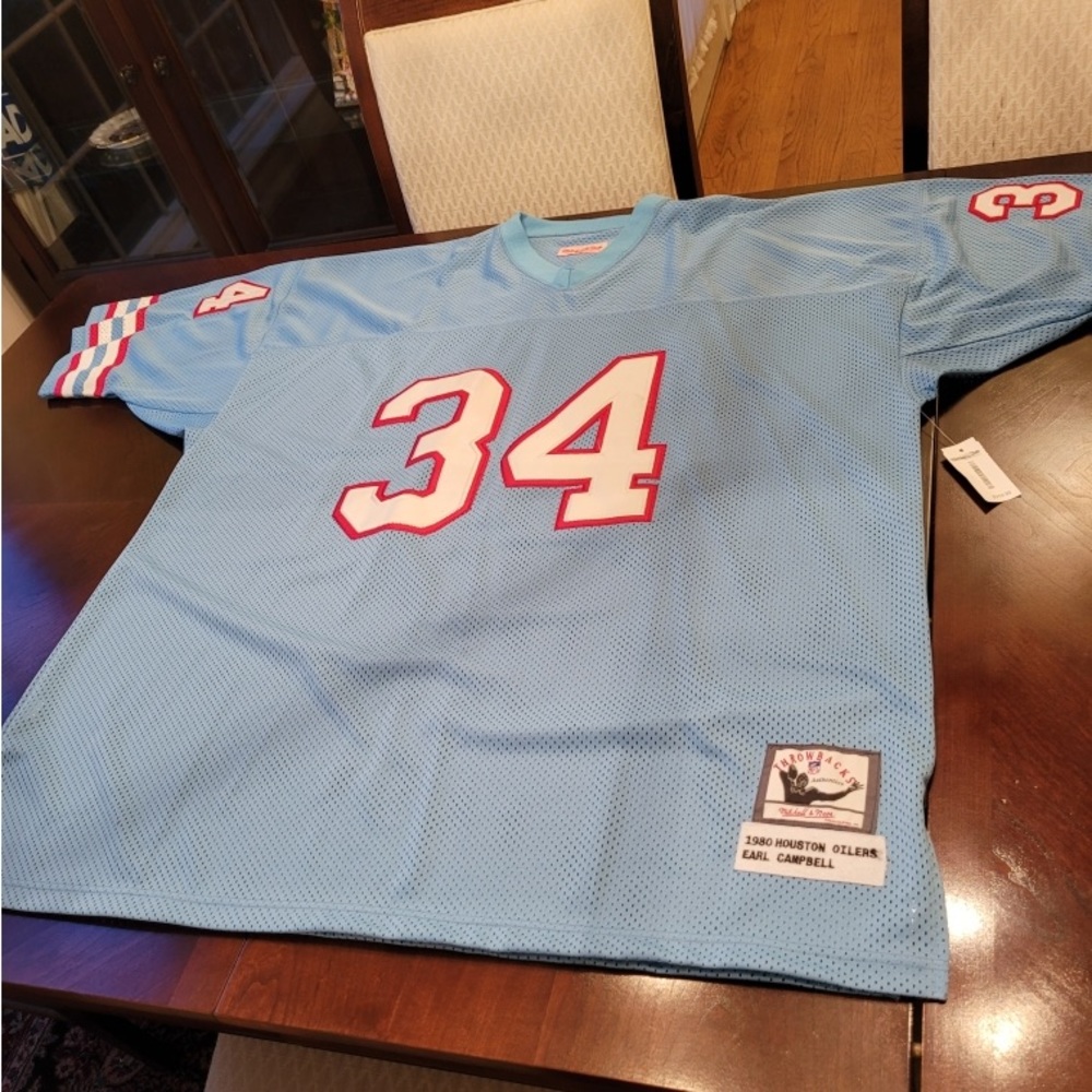 Vintage Earl Campbell Houston Oilers 34 Jersey NWT